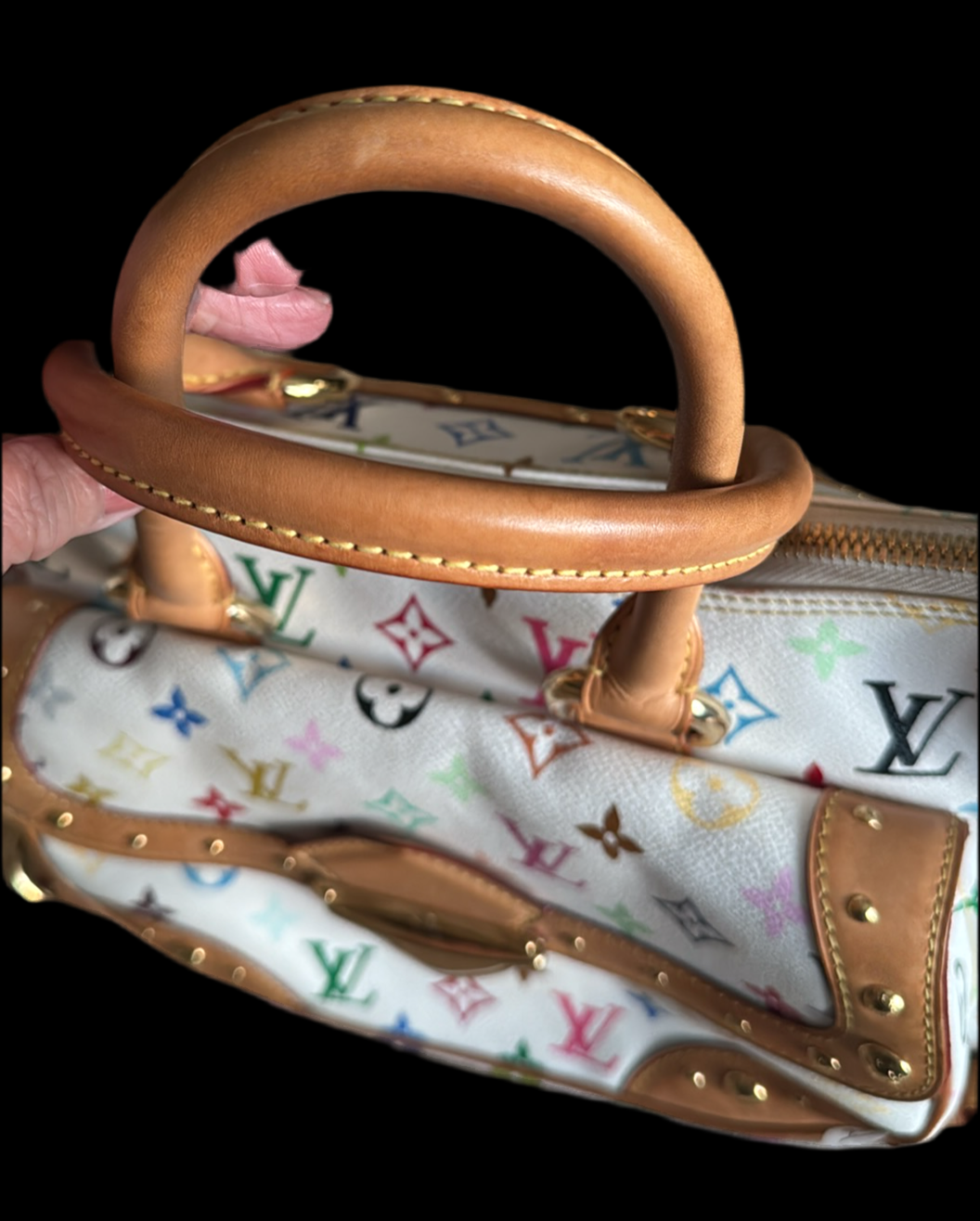 Louis Vuitton White Multicolor Rita 2 way Bag