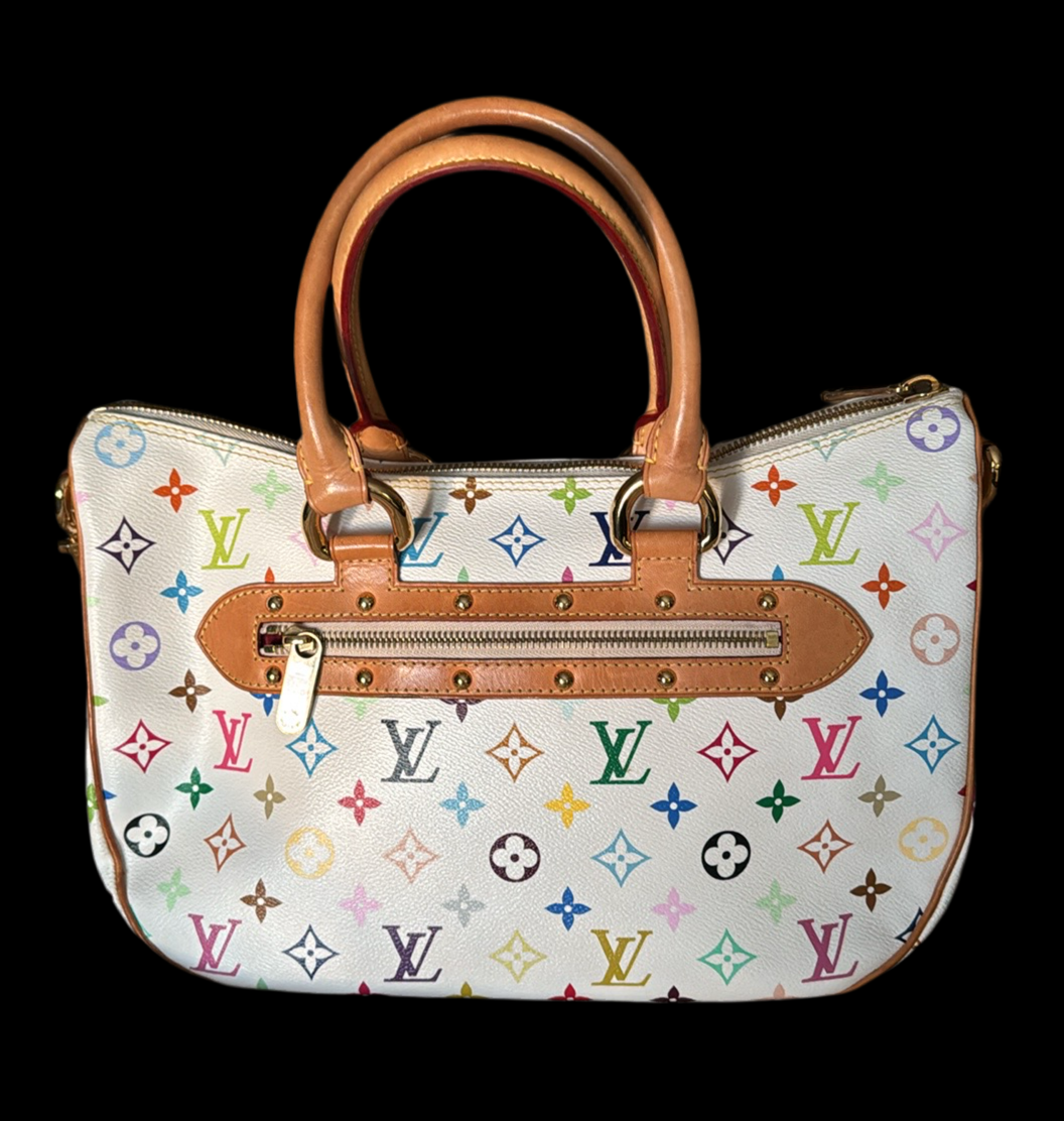 Louis Vuitton White Multicolor Rita 2 way Bag