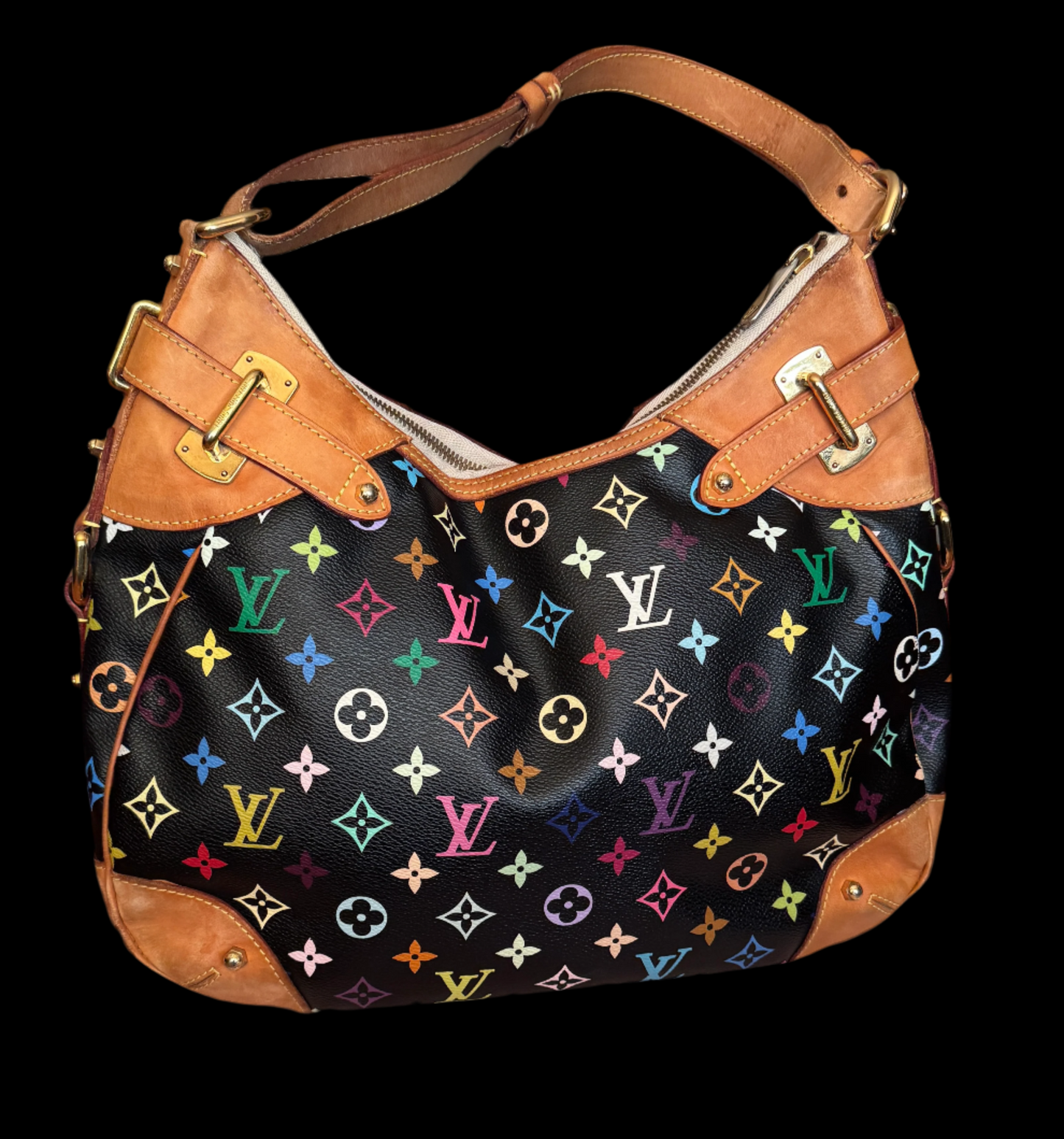 Louis Vuitton Black Multicolor Greta Bag