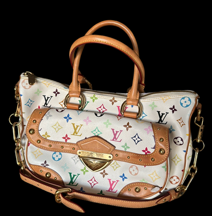 Louis Vuitton White Multicolor Rita 2 way Bag