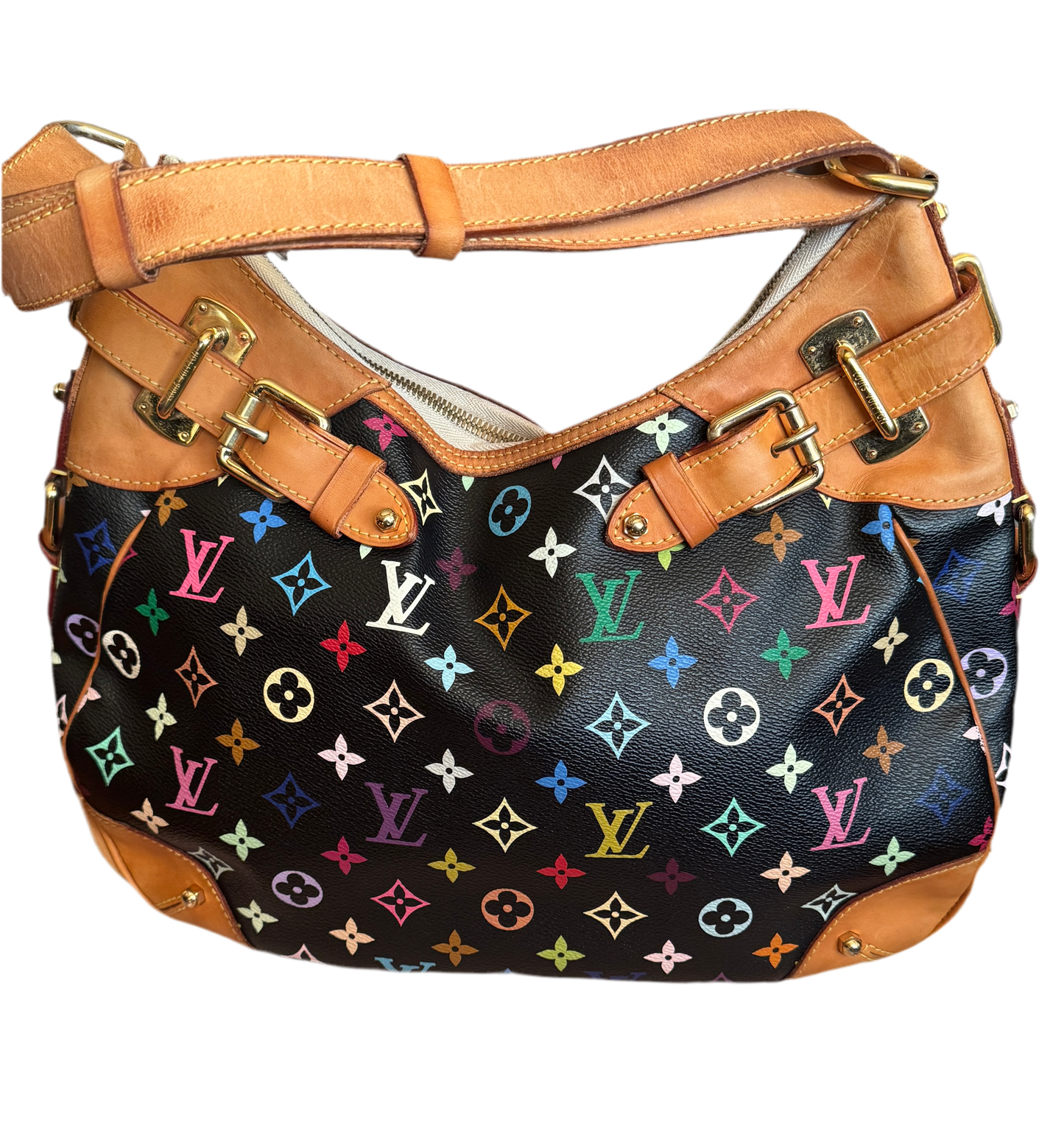 Louis Vuitton Black Multicolor Greta Bag