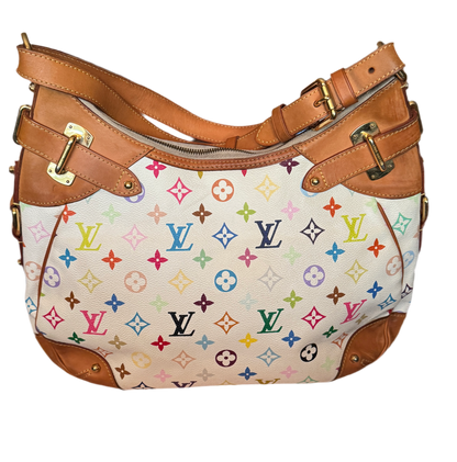 Louis Vuitton White Multicolor Greta Bag