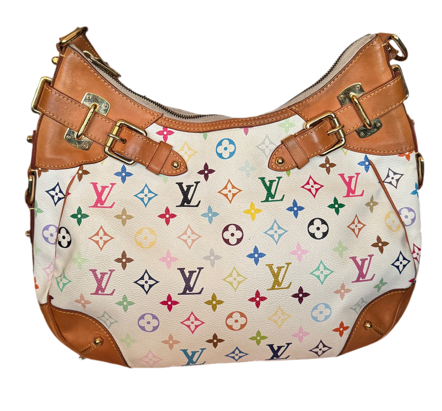 Louis Vuitton White Multicolor Greta Bag