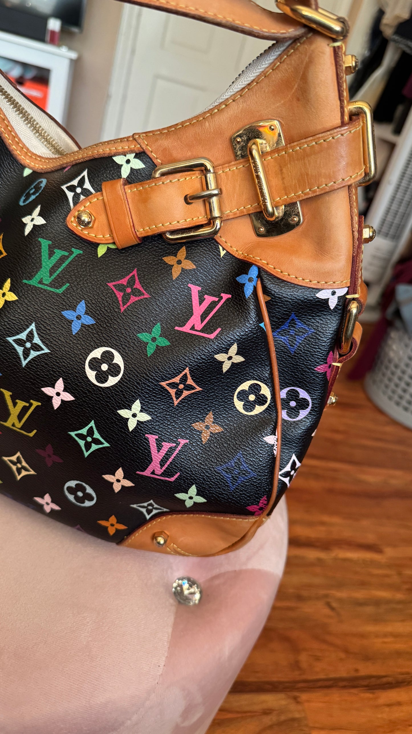 Louis Vuitton Black Multicolor Greta Bag